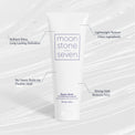 Hydra Hold Curl Gel from MoonstoneSeven shown with benefit callouts including clean ingredients and a strong flexible hold