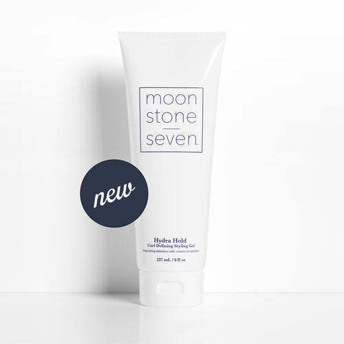 Front of MoonstoneSeven Hydra Hold Curl Defining Gel bottle for curl definition and styling