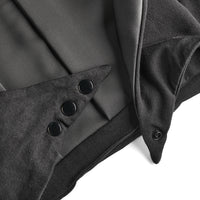 Close-up of MoonstoneSeven Satin Sleeper fabric and buttons showing soft satin texture and stitching detail